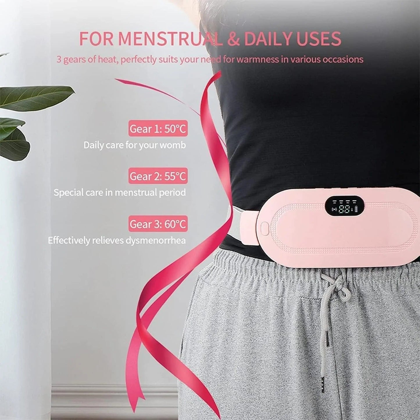 Women Period Pain Cramp Relief Belt